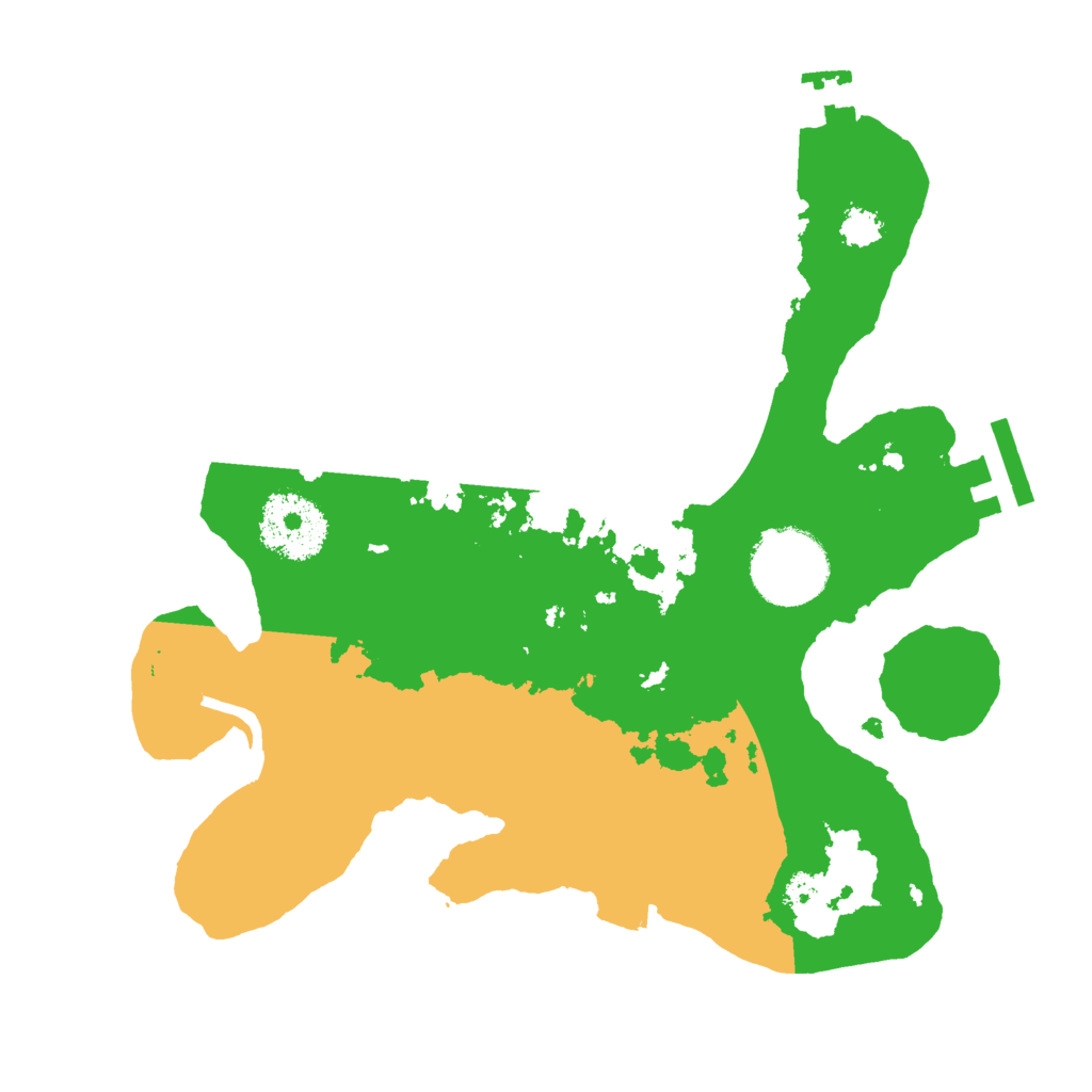 Biome Rust Map: Procedural Map, Size: 2500, Seed: 1216277896