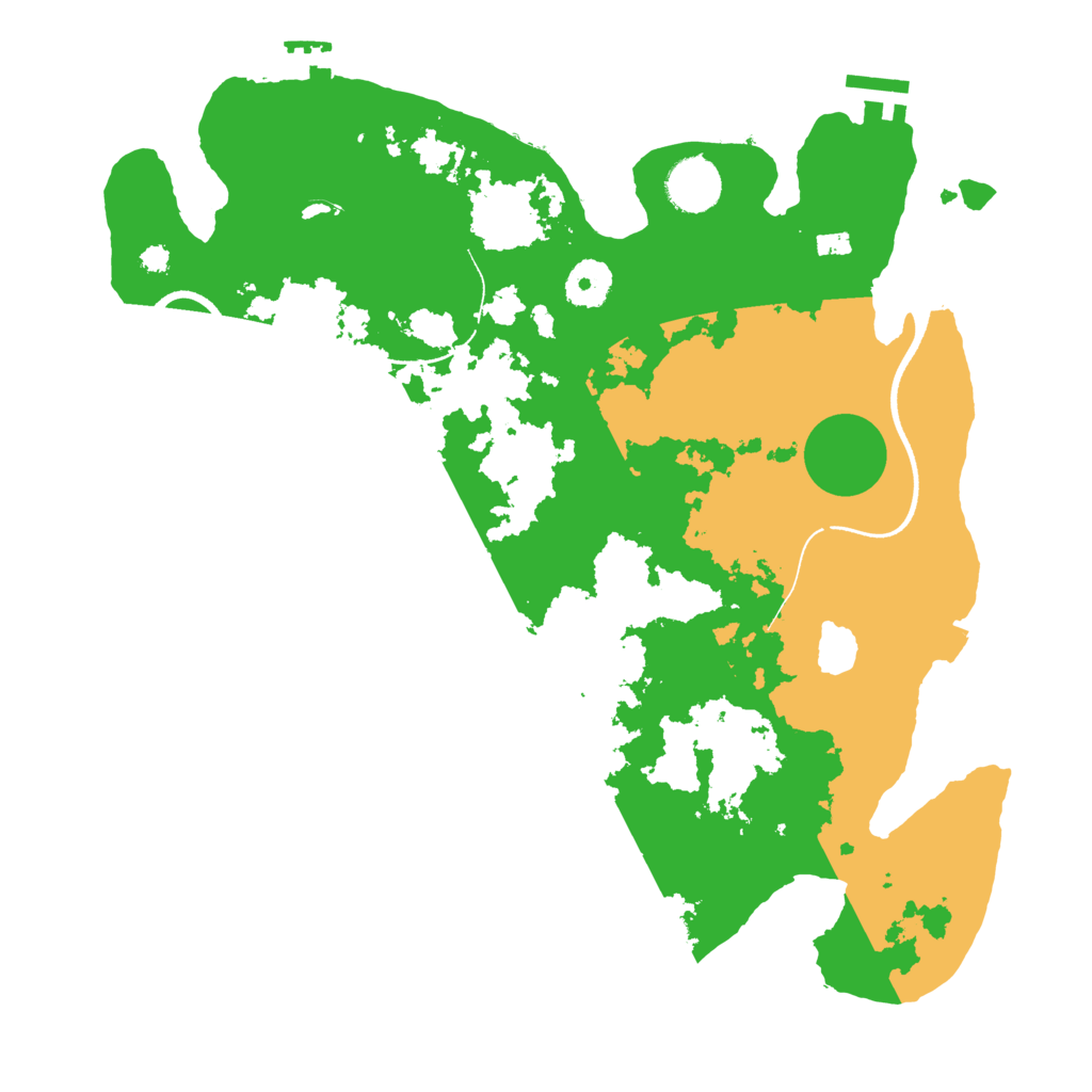 Biome Rust Map: Procedural Map, Size: 3500, Seed: 666646
