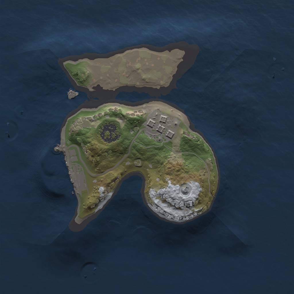 Rust Map: Procedural Map, Size: 1500, Seed: 461810382, 5 Monuments