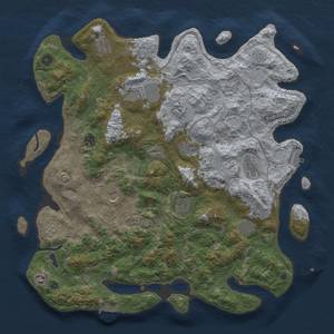 Thumbnail Rust Map: Procedural Map, Size: 4500, Seed: 1151197489, 19 Monuments