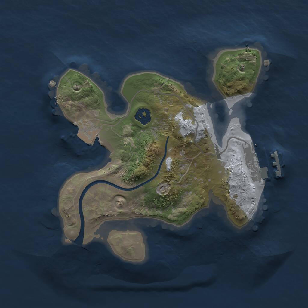 Rust Map: Procedural Map, Size: 1900, Seed: 69696969, 2 Monuments
