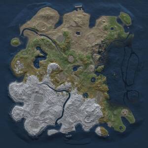 Thumbnail Rust Map: Procedural Map, Size: 4250, Seed: 648349392, 17 Monuments