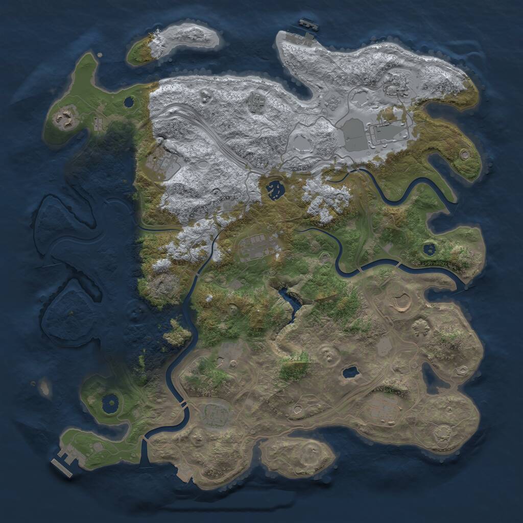 Rust Map: Procedural Map, Size: 4250, Seed: 1816750, 17 Monuments