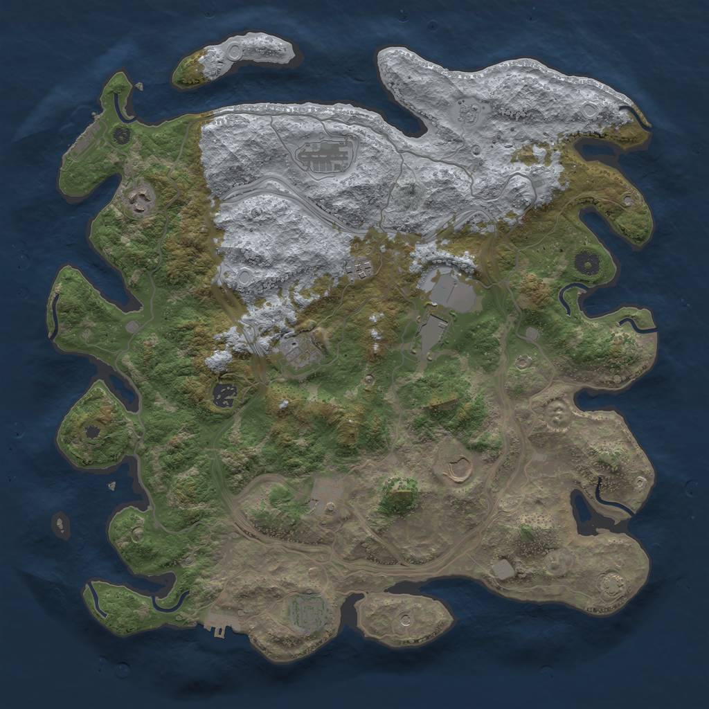 Rust Map: Procedural Map, Size: 4250, Seed: 1816750, 17 Monuments