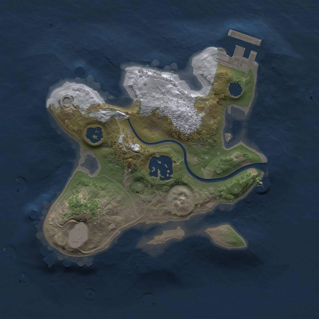 Rust Map: Procedural Map, Size: 1900, Seed: 441660396, 3 Monuments