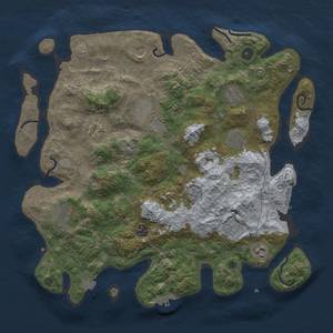 Thumbnail Rust Map: Procedural Map, Size: 4100, Seed: 52684, 17 Monuments