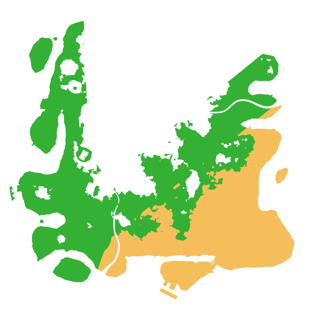 Biome Rust Map: Procedural Map, Size: 3500, Seed: 141864414