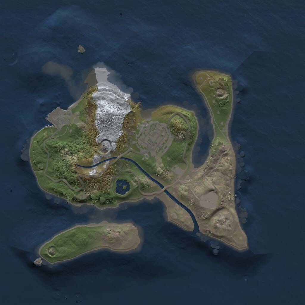 Rust Map: Procedural Map, Size: 2000, Seed: 197, 2 Monuments