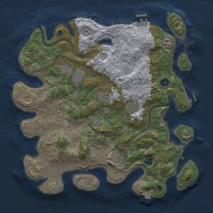 Thumbnail Rust Map: Procedural Map, Size: 3900, Seed: 25052023, 14 Monuments