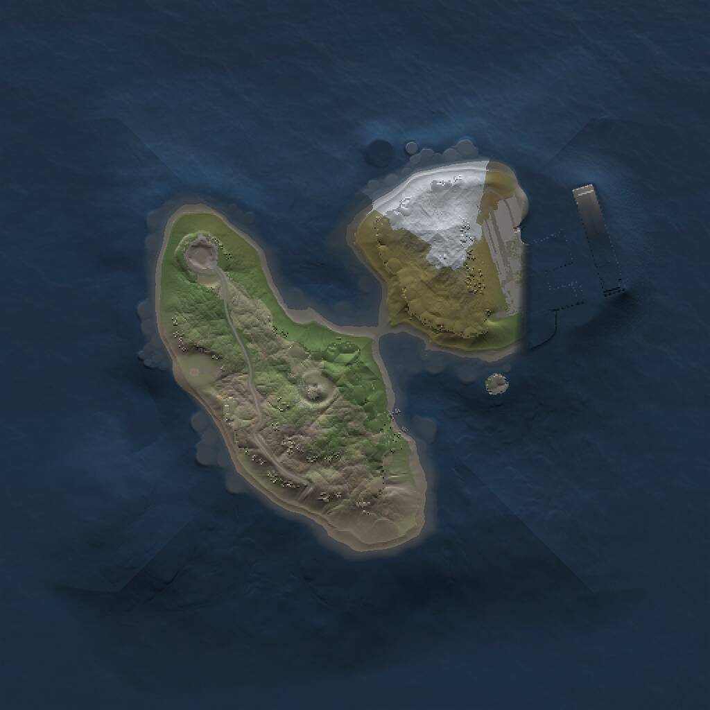 Rust Map: Procedural Map, Size: 1307, Seed: 1400, 2 Monuments