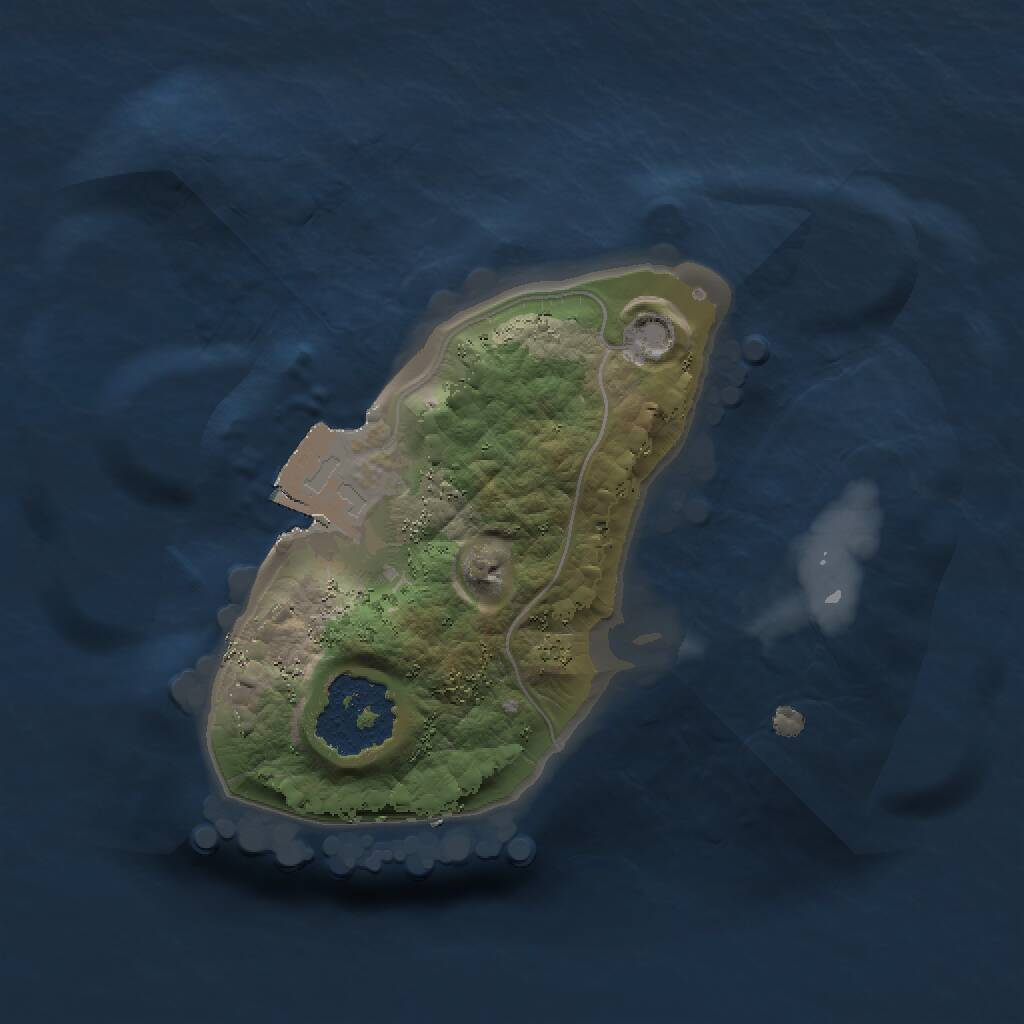 Rust Map: Procedural Map, Size: 1307, Seed: 123123, 1 Monuments