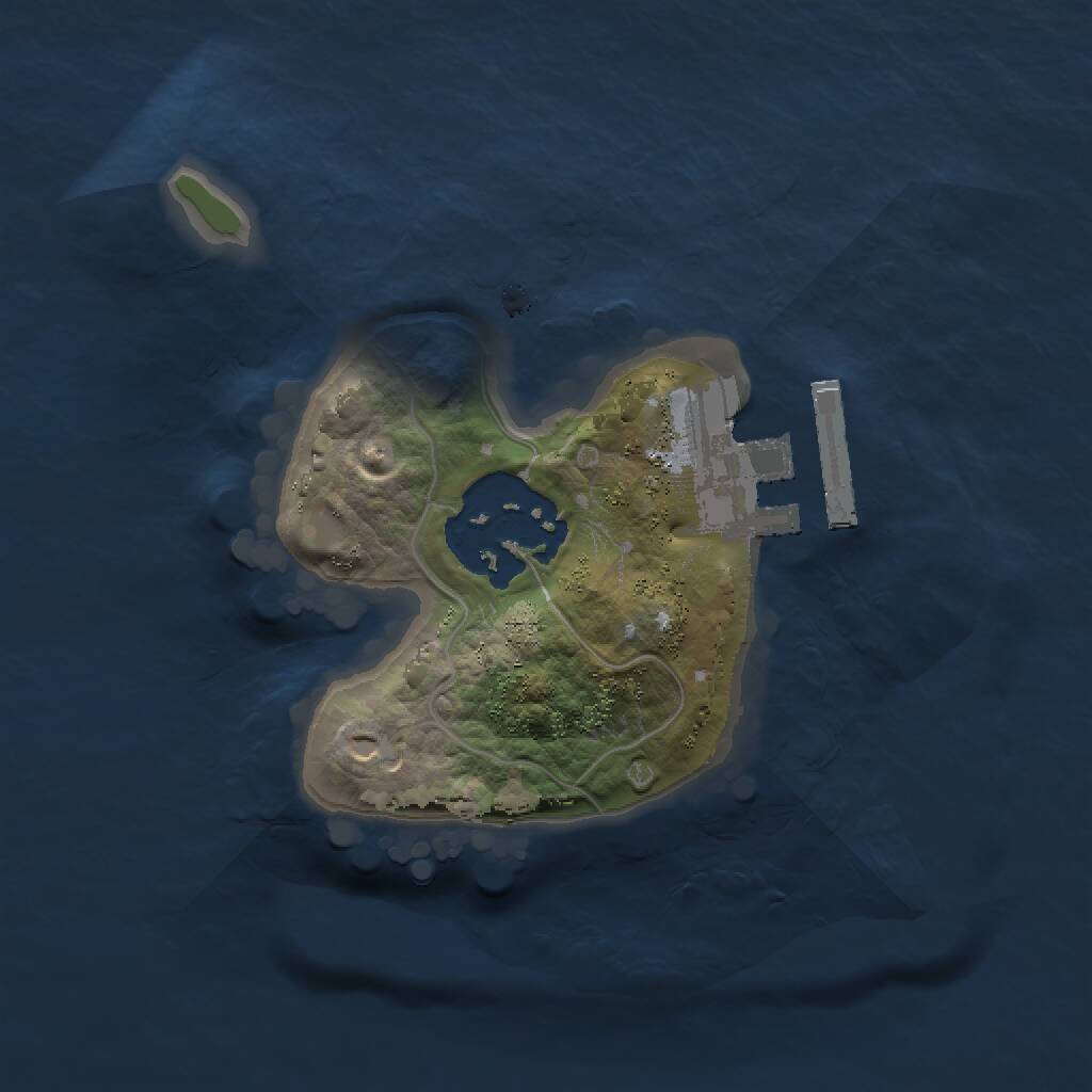 Rust Map: Procedural Map, Size: 1500, Seed: 1905167727, 3 Monuments