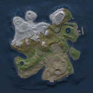 Thumbnail Rust Map: Procedural Map, Size: 2500, Seed: 3026, 6 Monuments