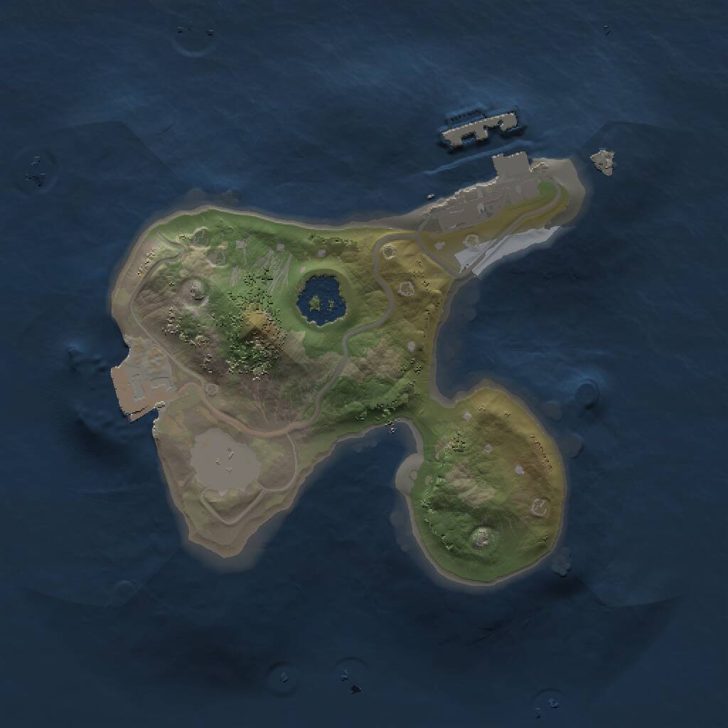 Rust Map: Procedural Map, Size: 1500, Seed: 142141241, 2 Monuments