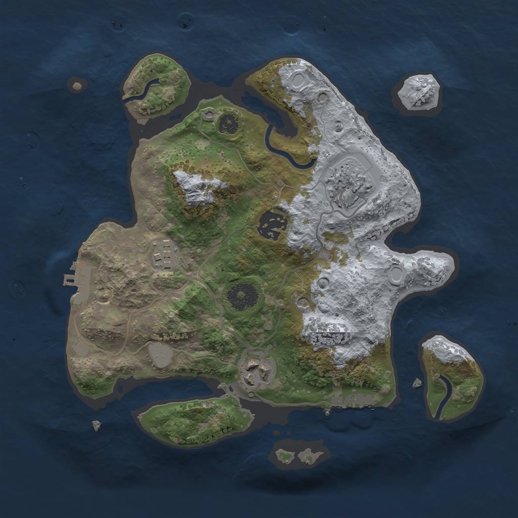 Rust Map: Procedural Map, Size: 2726, Seed: 2700, 10 Monuments