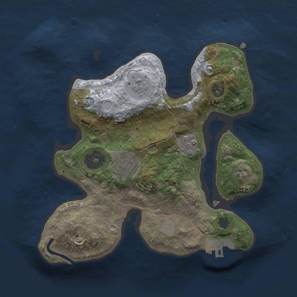 Rust Map: Procedural Map, Size: 2250, Seed: 18, 7 Monuments