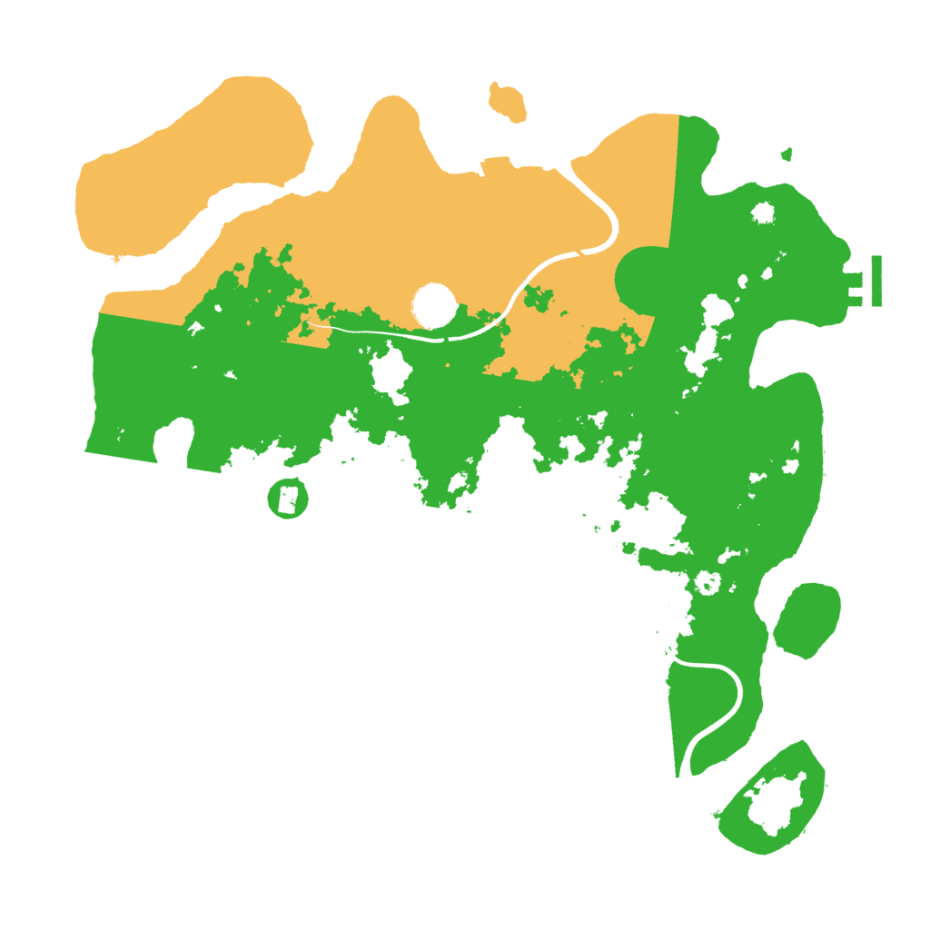 Biome Rust Map: Procedural Map, Size: 3700, Seed: 20662525