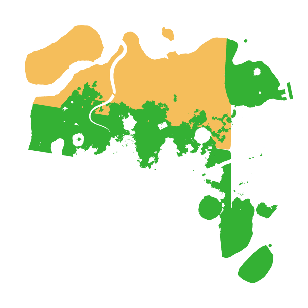 Biome Rust Map: Procedural Map, Size: 3700, Seed: 20662525