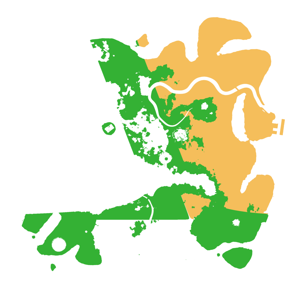 Biome Rust Map: Procedural Map, Size: 3700, Seed: 25520501