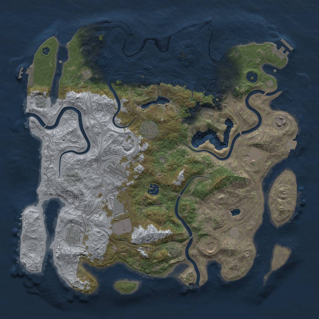 Rust Map: Procedural Map, Size: 4250, Seed: 8825, 15 Monuments