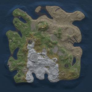 Thumbnail Rust Map: Procedural Map, Size: 3500, Seed: 1399486856, 18 Monuments