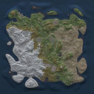 Thumbnail Rust Map: Procedural Map, Size: 4000, Seed: 440857199, 17 Monuments