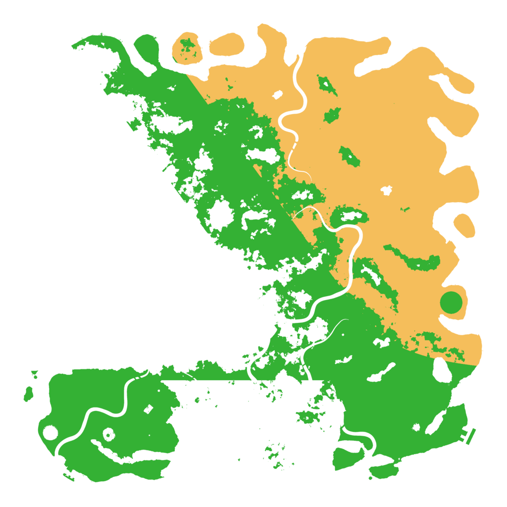 Biome Rust Map: Procedural Map, Size: 6000, Seed: 888523496