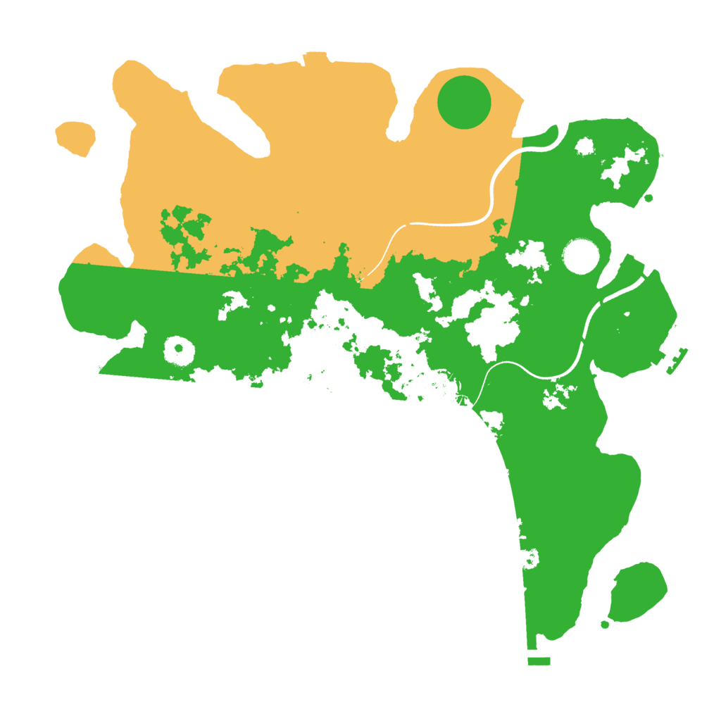 Biome Rust Map: Procedural Map, Size: 3550, Seed: 12636175