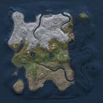 Thumbnail Rust Map: Procedural Map, Size: 3000, Seed: 6637, 9 Monuments