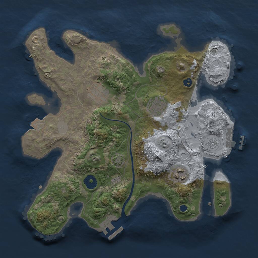 Rust Map: Procedural Map, Size: 2892, Seed: 123123, 8 Monuments