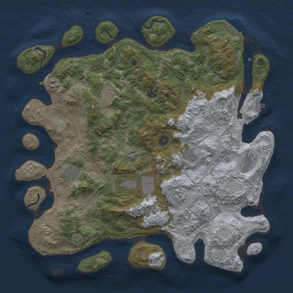 Rust Map: Procedural Map, Size: 4250, Seed: 26052023, 17 Monuments