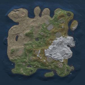 Thumbnail Rust Map: Procedural Map, Size: 3500, Seed: 1802778408, 16 Monuments