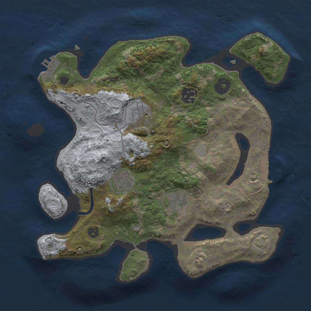 Rust Map: Procedural Map, Size: 2888, Seed: 75121, 11 Monuments
