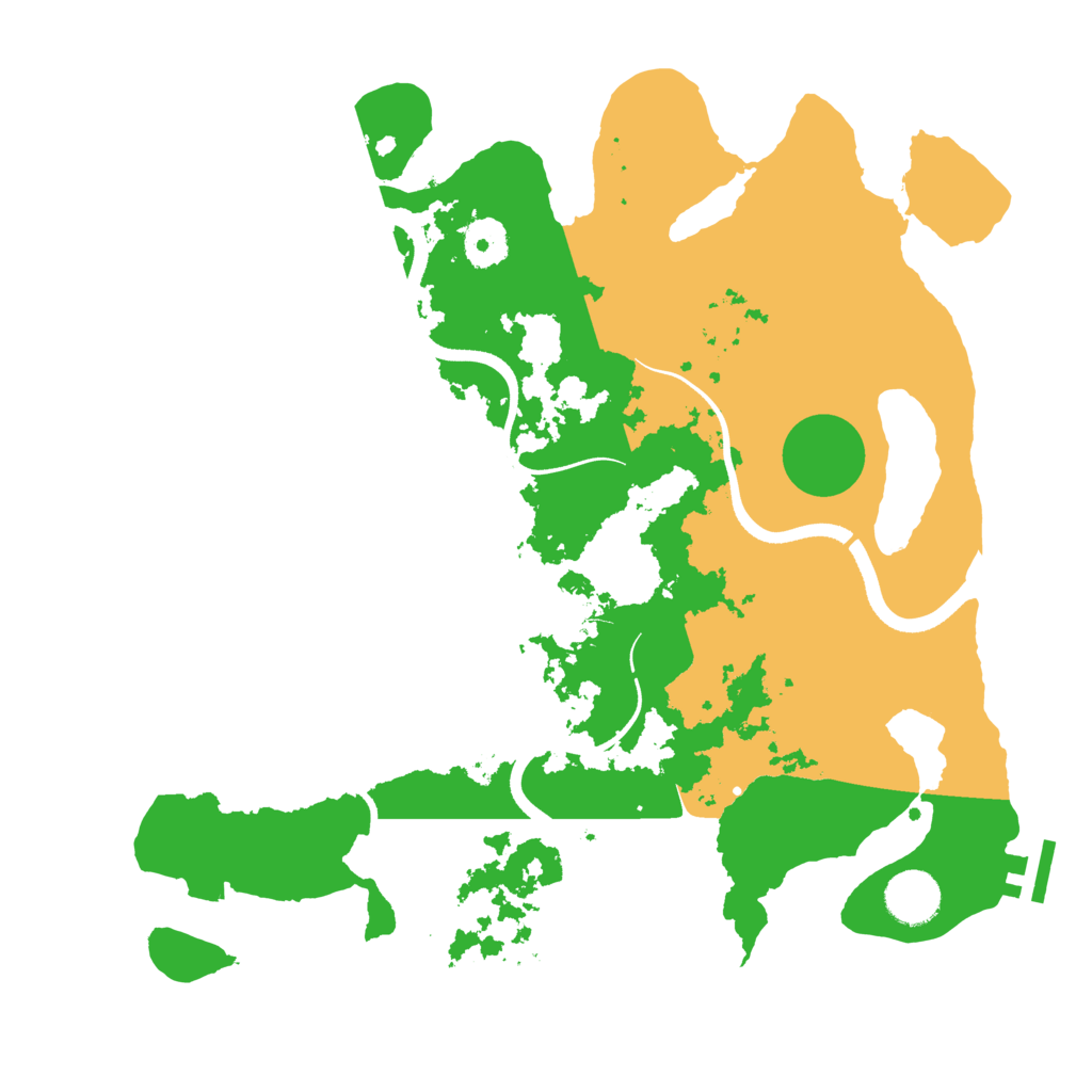 Biome Rust Map: Procedural Map, Size: 3500, Seed: 4957