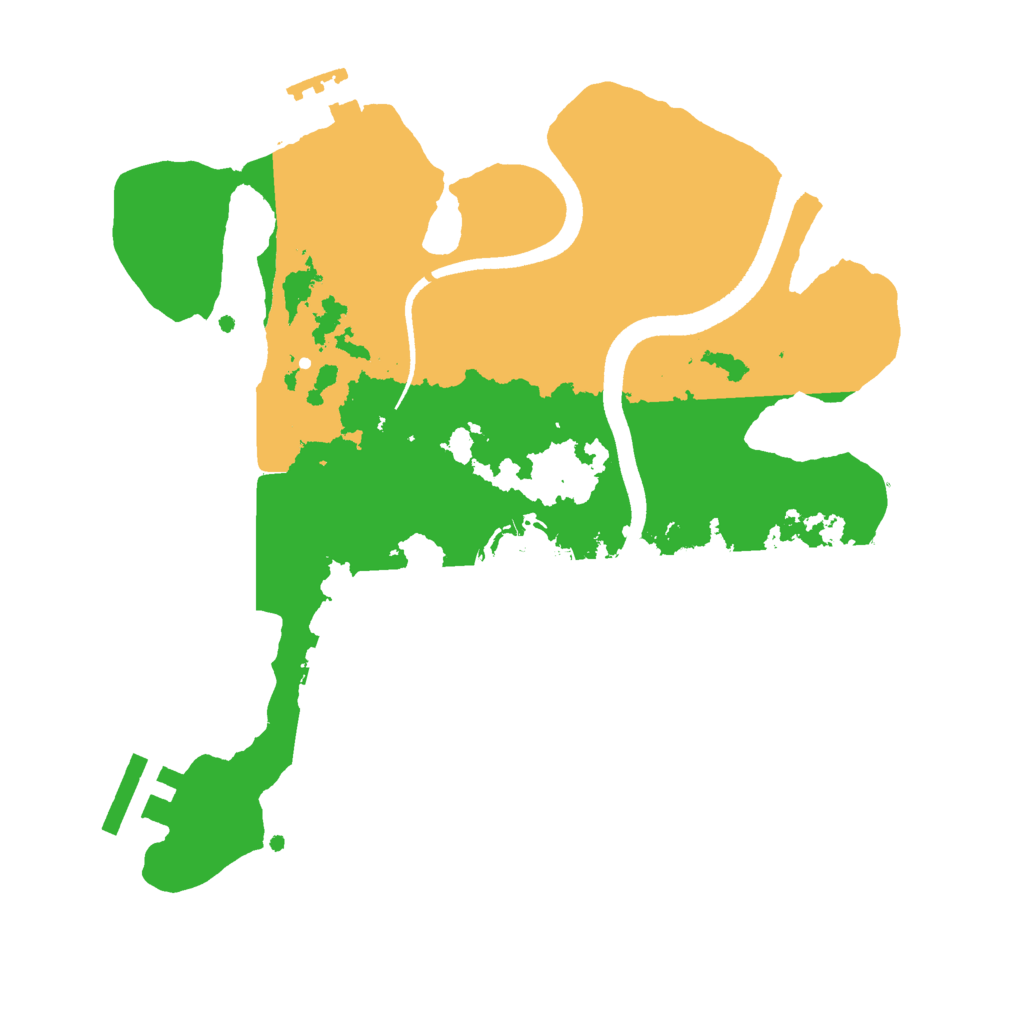 Biome Rust Map: Procedural Map, Size: 2500, Seed: 382579693