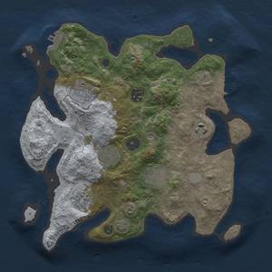 Thumbnail Rust Map: Procedural Map, Size: 3000, Seed: 10920, 14 Monuments