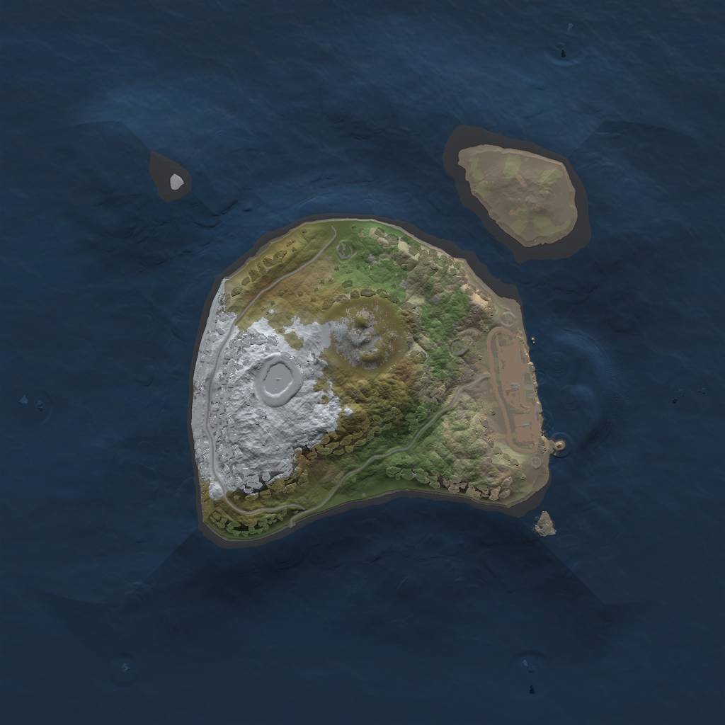 Rust Map: Procedural Map, Size: 1600, Seed: 4044, 4 Monuments