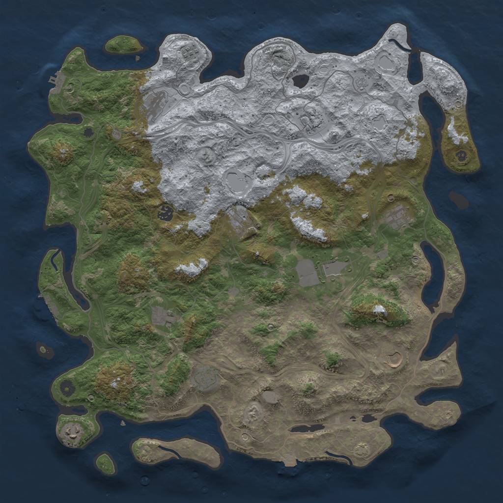 Rust Map: Procedural Map, Size: 4800, Seed: 167623318, 19 Monuments
