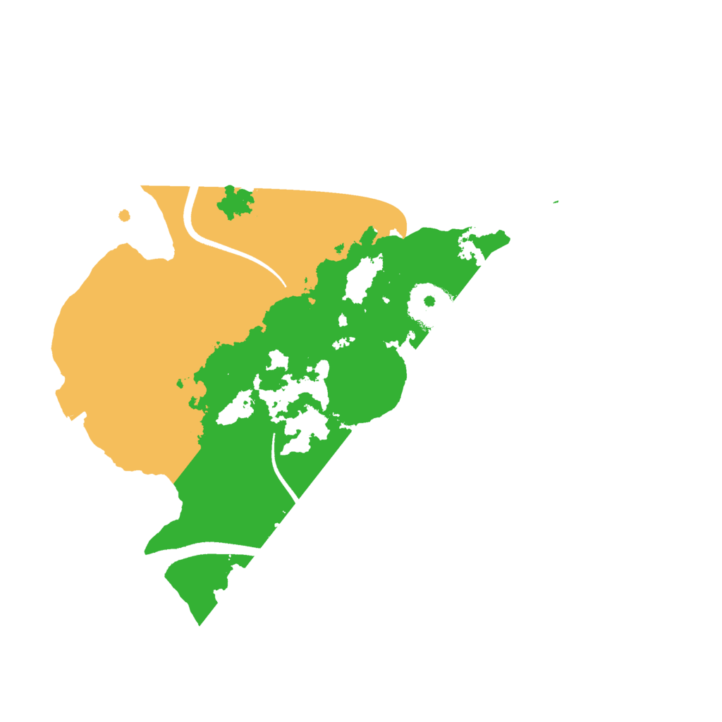 Biome Rust Map: Procedural Map, Size: 2500, Seed: 34716174