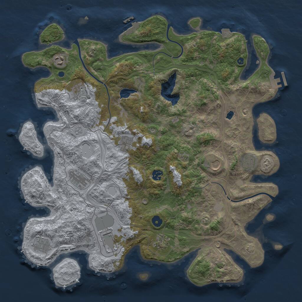 Rust Map: Procedural Map, Size: 4250, Seed: 37659939, 16 Monuments