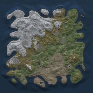 Thumbnail Rust Map: Procedural Map, Size: 4000, Seed: 32451, 17 Monuments