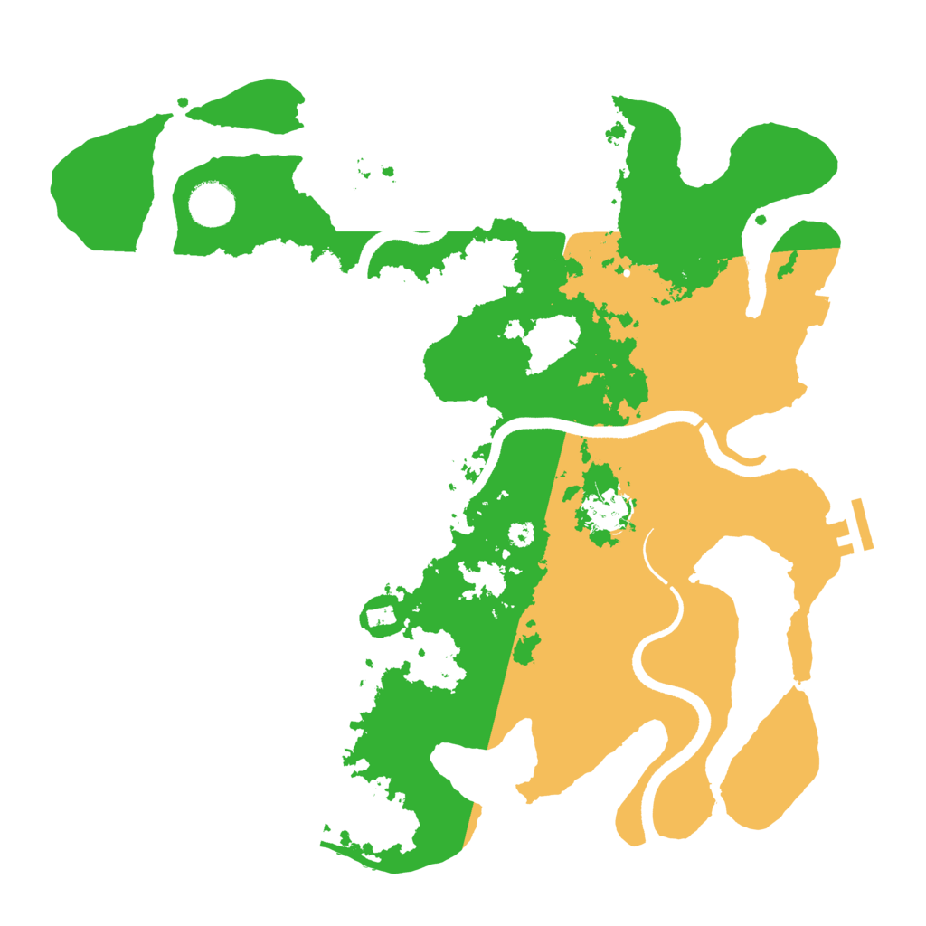 Biome Rust Map: Procedural Map, Size: 3600, Seed: 22705