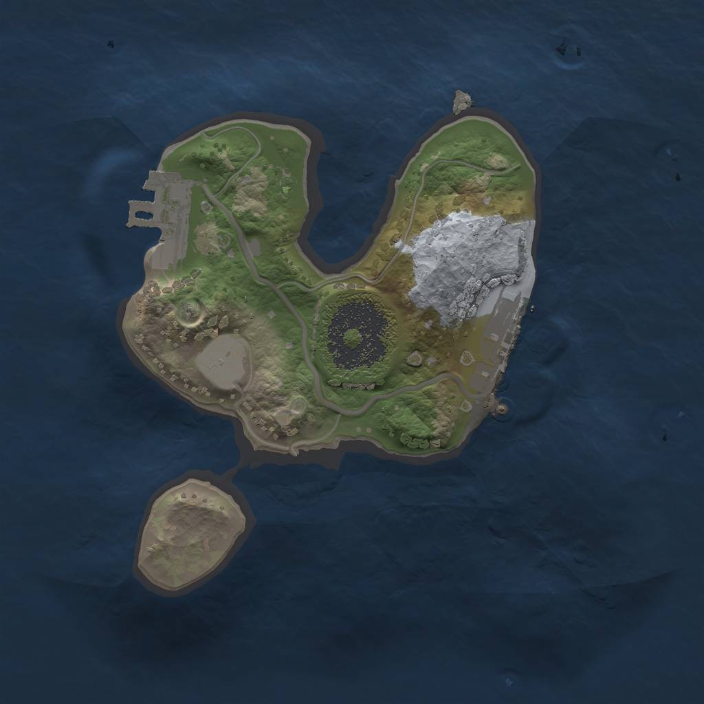 Rust Map: Procedural Map, Size: 1600, Seed: 964974574, 5 Monuments