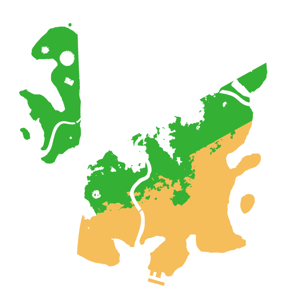 Biome Rust Map: Procedural Map, Size: 3500, Seed: 87885327