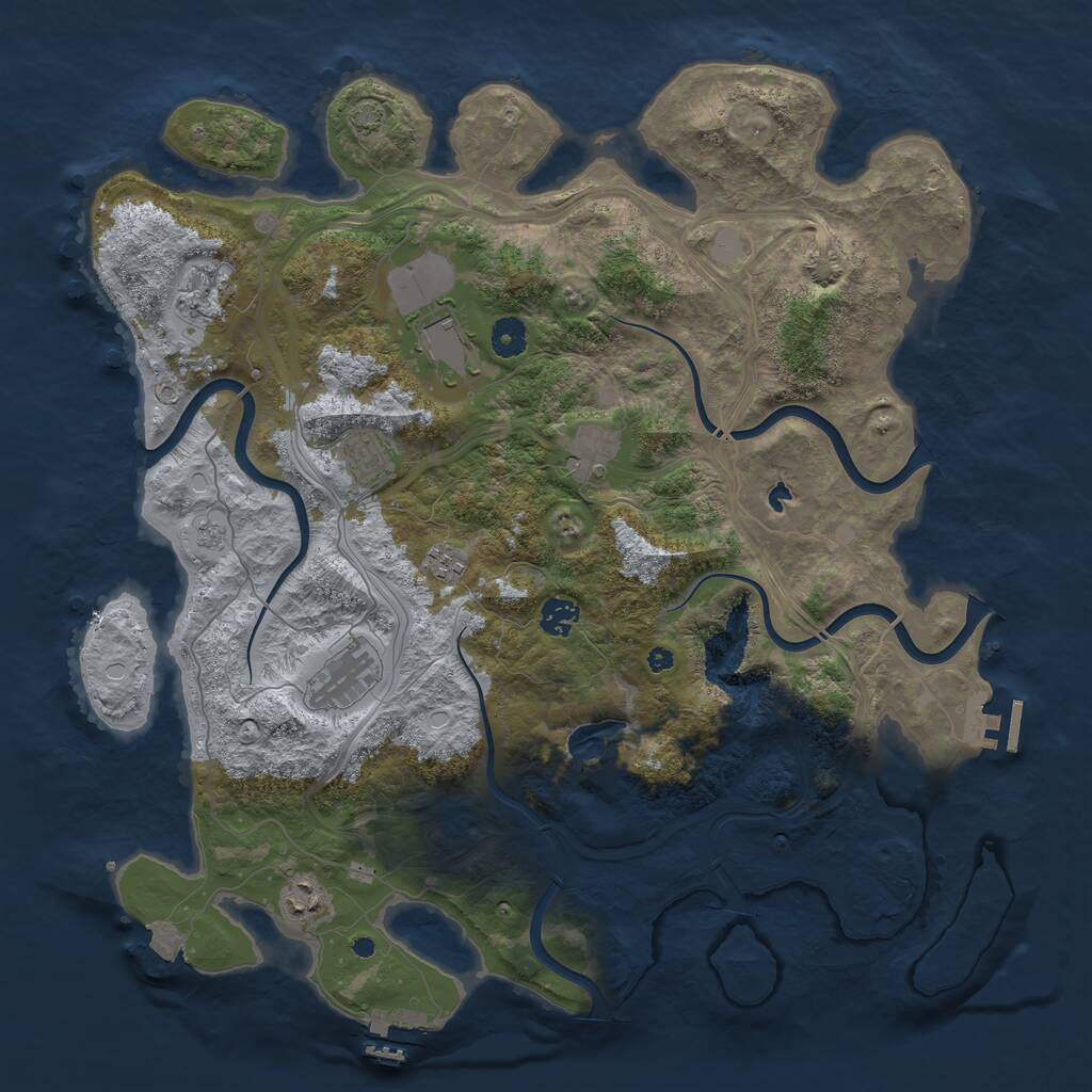 Rust Map: Procedural Map, Size: 4250, Seed: 25871900, 13 Monuments