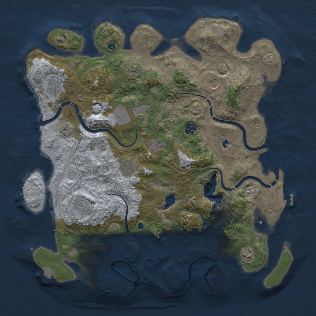 Rust Map: Procedural Map, Size: 4250, Seed: 25871900, 15 Monuments