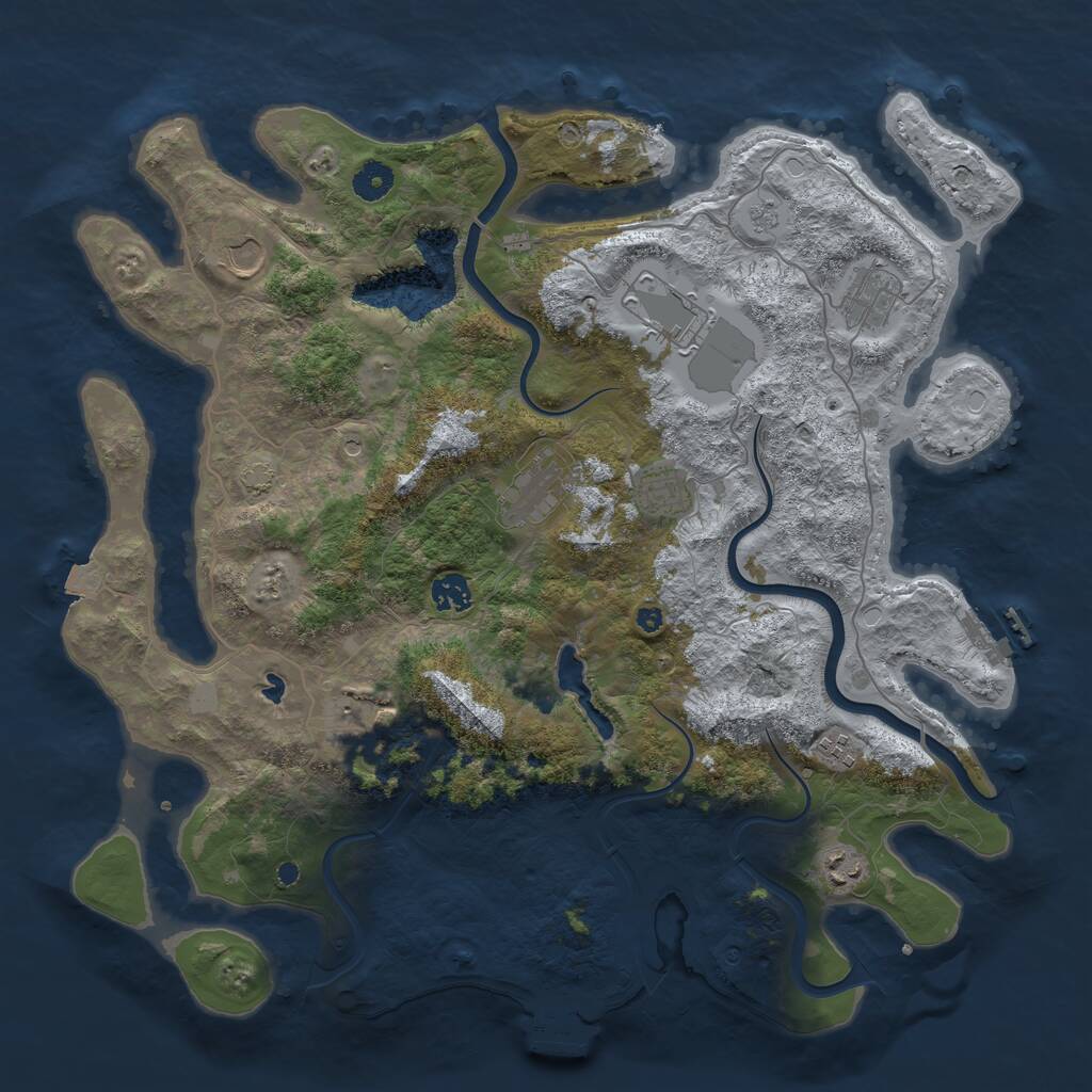 Rust Map: Procedural Map, Size: 4150, Seed: 20112001, 15 Monuments