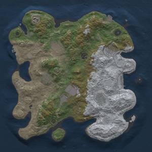 Thumbnail Rust Map: Procedural Map, Size: 3500, Seed: 587921065, 16 Monuments