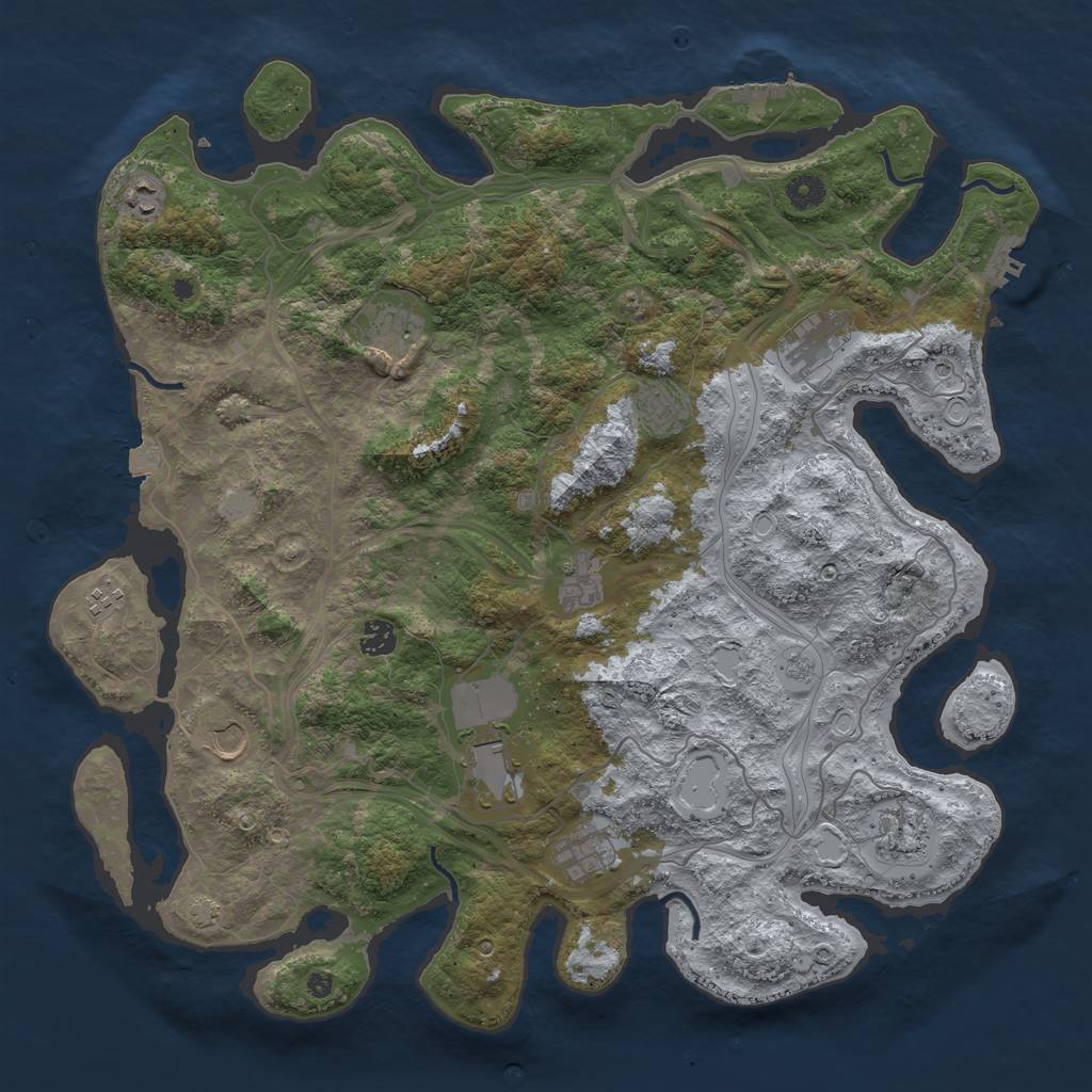 Rust Map: Procedural Map, Size: 4400, Seed: 13469337, 19 Monuments