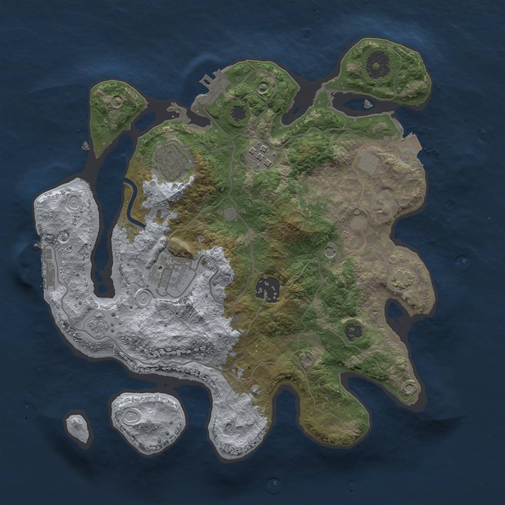 Rust Map: Procedural Map, Size: 2920, Seed: 8467850, 12 Monuments
